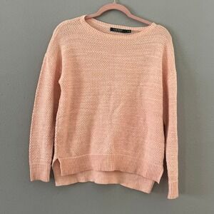 Lauren Ralph Lauren Cotton Knit Sweater Women's Size S Light Pink Feminine
